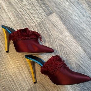 Marco de Vincenzo multicolored heeled mule, Made in Italy, Size EU 39